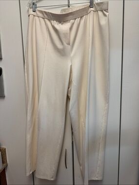 J. Jill Cream Straight-Leg Pull-On Pants